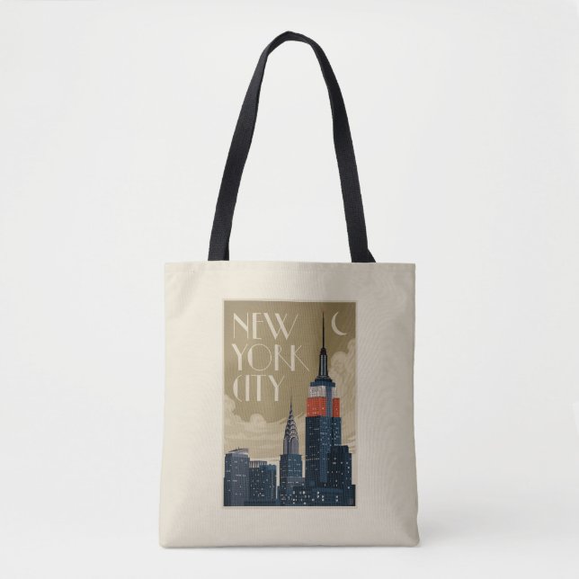 Bolso De Tela Skyline de Nueva York (Anverso)