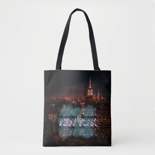 Bolso De Tela Skyline de Nueva York (Anverso)
