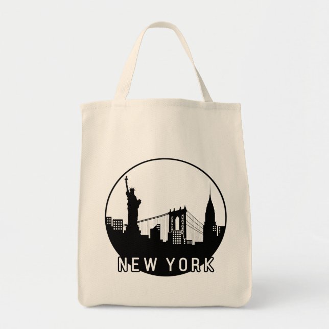 Bolso De Tela Skyline de Nueva York (Frente)