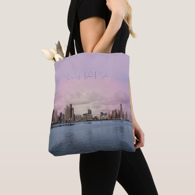 Bolso De Tela Skyline de Panamá (Detalle)