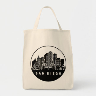 Bolso De Tela Skyline de San Diego