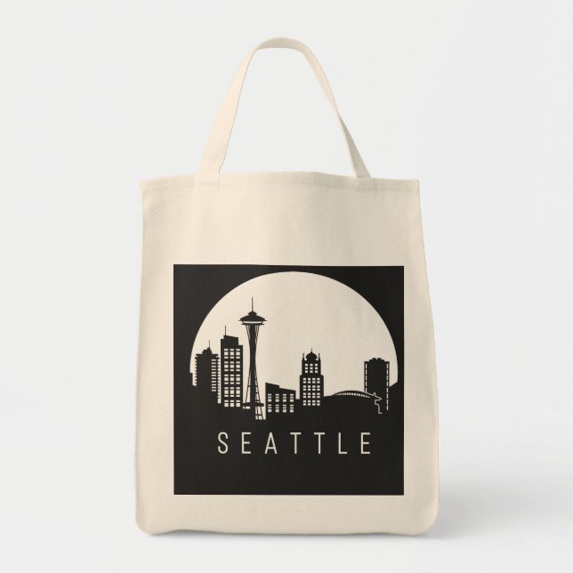 Bolso De Tela Skyline de Seattle (Frente)
