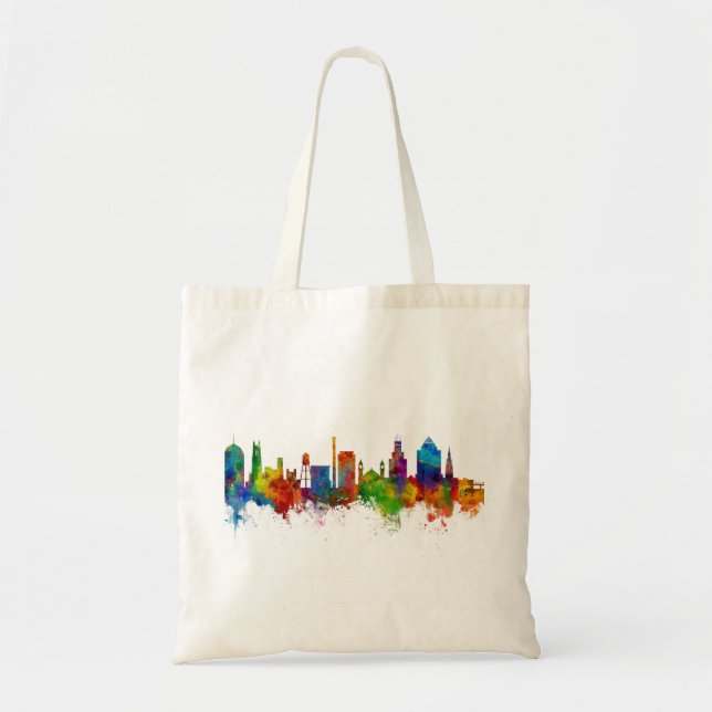 Bolso De Tela Skyline Durham North Carolina (Frente)