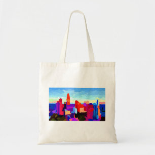 Bolso De Tela Skyline Queen City Charlotte