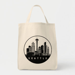 Bolso De Tela Skyline Seattle Washington
