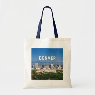 Bolso De Tela Skyline y montañas del centro de Denver Colorado