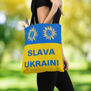 Bolso De Tela Slava Ukraini Blue Gold Apoyo a Ucrania