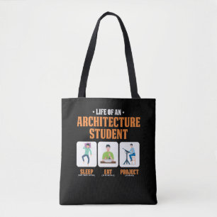 Bolso De Tela Sleep Eat Project Graciosa Arquitectura Vida estud