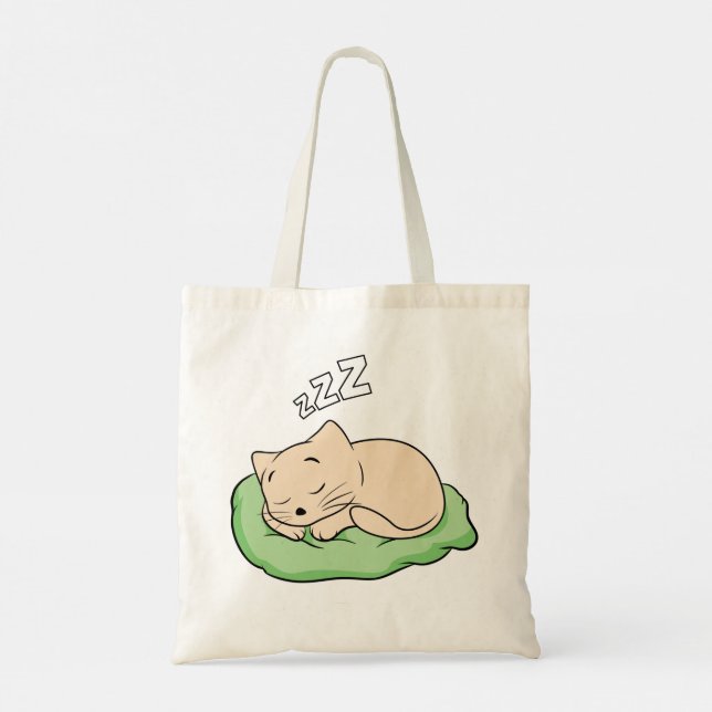 Bolso De Tela Sleeping Kitty Thunder_Cove (Reverso)