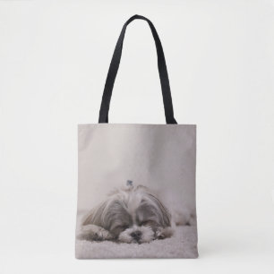 Bolso De Tela Sleeping Shih tzu Tote Bag, Perro durmiendo