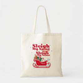 Bolso De Tela Sleigh My Name, diseño de vacaciones, Navidades hu