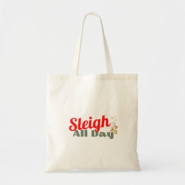 Bolso De Tela Sleigh Todo El Día, Los Navidades Se Bag (Frente)