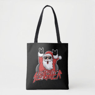 Bolso De Tela Sleigher Papá Noel Metal Navidad Divertido Granizo