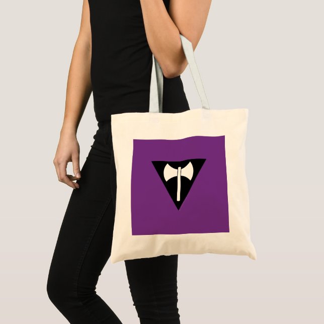 Bolso De Tela SlipperyJoe bandera del orgullo lesbiano poderoso  (Anverso (producto))