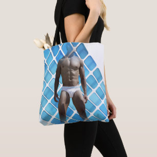 Bolso De Tela SlipperyJoe hombre muscular seis empates abs macho