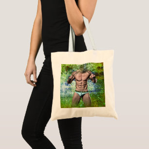 Bolso De Tela SlipperyJoe's blanco muscular hombre sexy speedo n