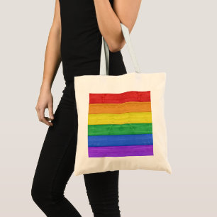 Bolso De Tela SlipperyJoe's clásico arcoíris táctil artesanal 