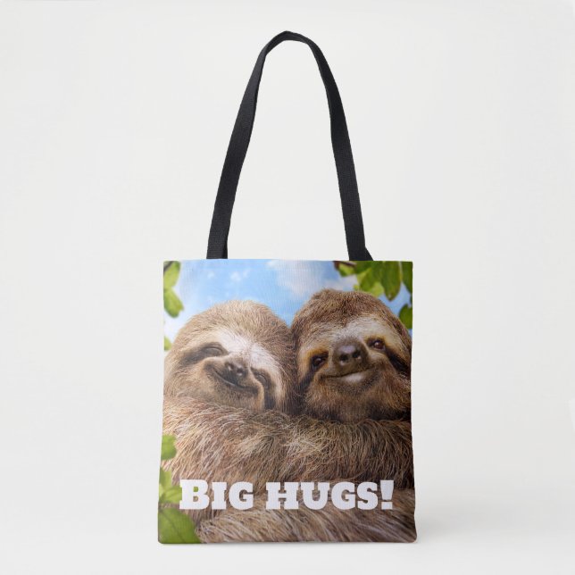 Bolso De Tela Sloth Couple (Anverso)