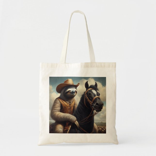 Bolso De Tela Sloth Cowboy (Frente)