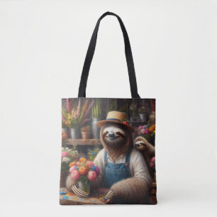 Bolso De Tela Sloth Florist