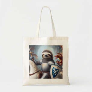 Bolso De Tela Sloth Knight contra los dragones