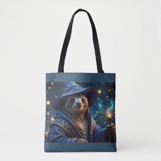 Bolso De Tela Sloth Wizard (Anverso)