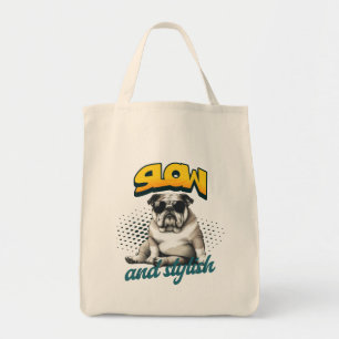 Bolso De Tela Slow and Stylish Bulldog – Funny Art