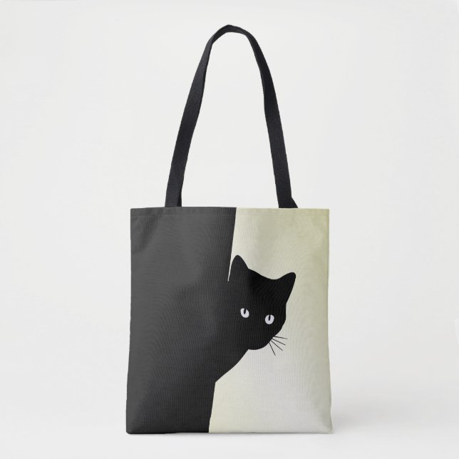 Bolso De Tela Sly Black Cat Yellow (Anverso)