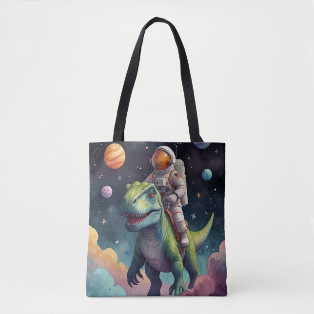 Bolso De Tela Small Multi-Coloured Aliens in Space (Anverso)