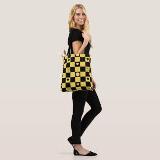 Bolso De Tela Smile black and yellow