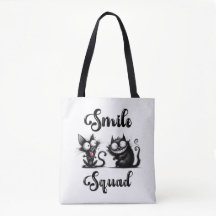 Smile Squad con diseño de gatos divertidos