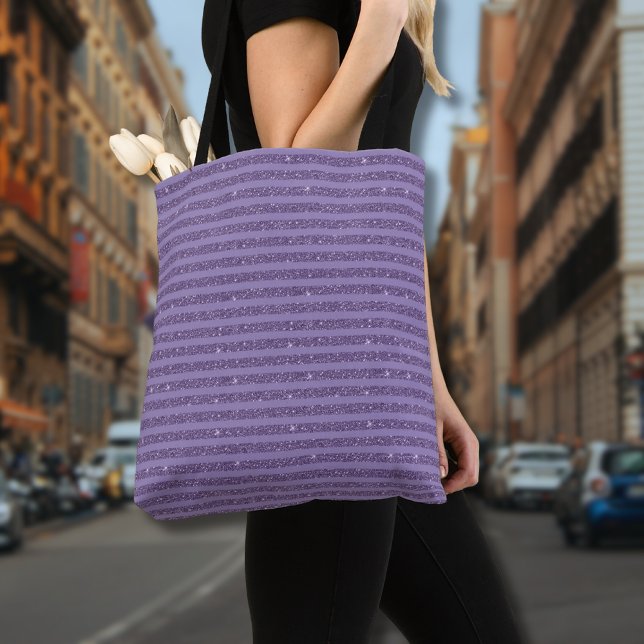 Bolso De Tela Smoky Plum Glitter Style Horizontal Stripes (Subido por el creador)