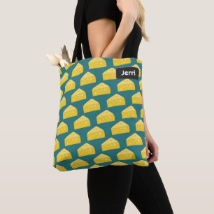 Bolso De Tela Snack de queso - Toon Style, tu nombre / iniciales
