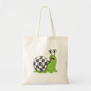 Bolso De Tela Snail en ajedrez con tablero de ajedrez