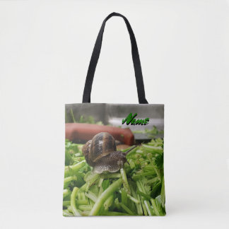 Bolso De Tela Snail on Cilantro Tote Bag