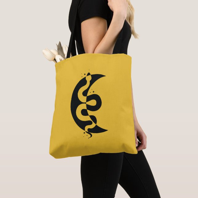 Bolso De Tela Snake and Moon (Detalle)