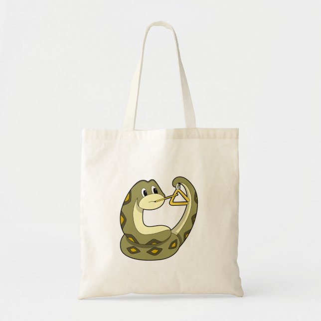 Bolso De Tela Snake en la música con triángulo.PNG (Frente)