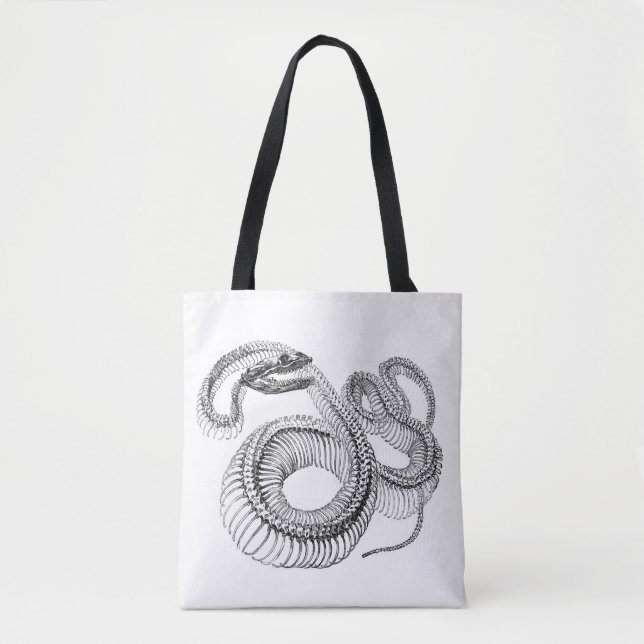 Bolso De Tela Snake Skeleton Notebook (Anverso)