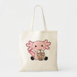 Bolso De Tela Snaxolotl Axolotl Bubble Tea Amantes de los dulces