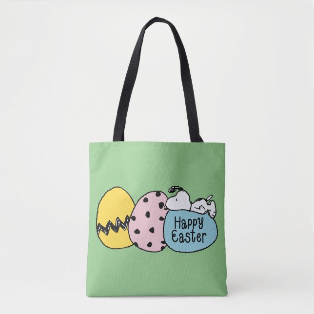 Bolso De Tela Snoopy - Feliz Pascua (Anverso)