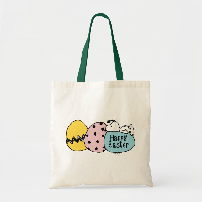 Bolso De Tela Snoopy - Feliz Pascua (Frente)
