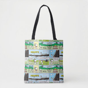 Bolso De Tela Snoopy & Friends   Ir de campamento