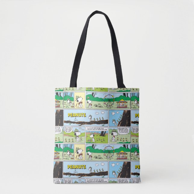 Bolso De Tela Snoopy & Friends | Ir de campamento (Anverso)