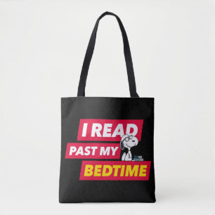 Bolso De Tela Snoopy "Leí Más Allá De Mi Cama"