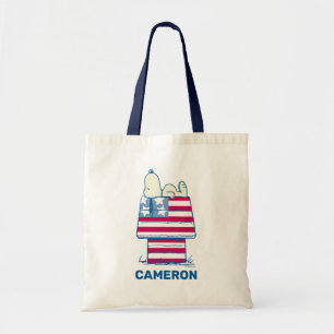 Bolso De Tela Snoopy on the 4 of July Dog House