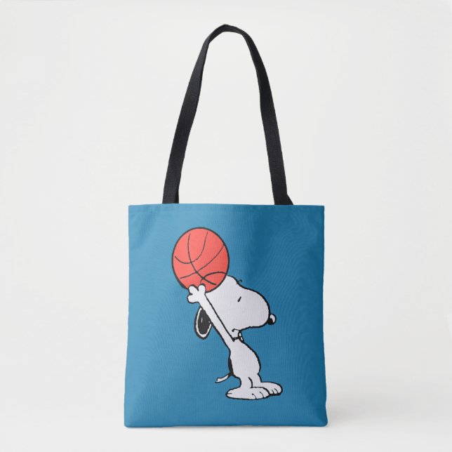 Bolso De Tela Snoopy Varsity Sports Basketball (Anverso)