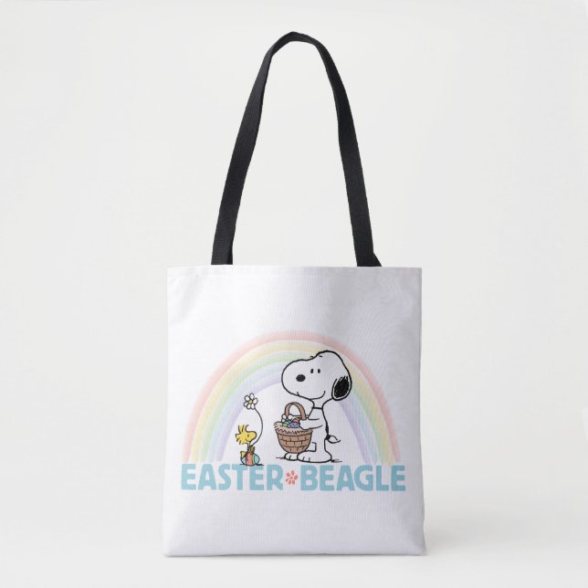 Bolso De Tela Snoopy & Woodstock - Beagle de Pascua (Anverso)