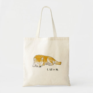 Bolso De Tela Snoozing Shiba Inu Dog