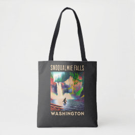 Bolso De Tela Snoqualmie Falls Washington Shirt, Sasquatch
