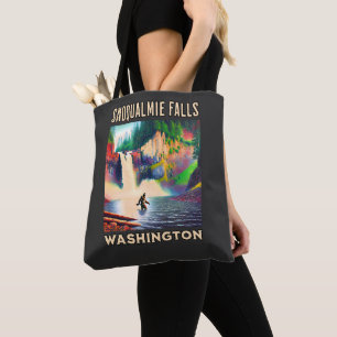 Bolso De Tela Snoqualmie Falls Washington Shirt, Sasquatch